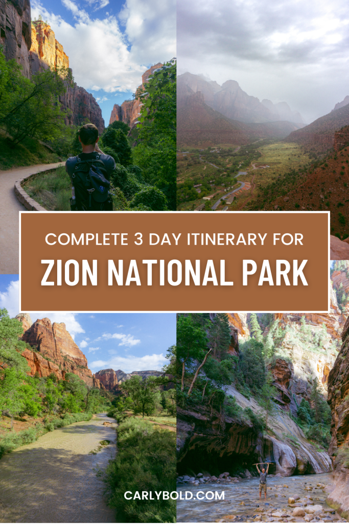 Complete 3 Day itinerary for Zion National Park